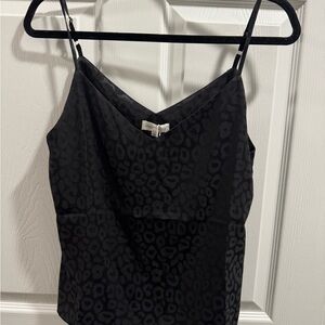 Black Leopard Print Cami Top